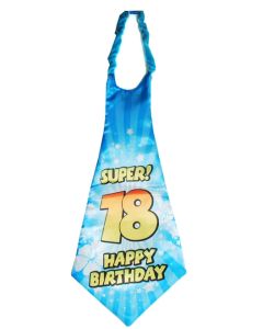 Riesen-Krawatte Super 18 Happy Birthday zum 18. Geburtstag