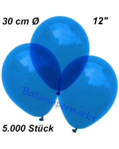 Luftballons Kristall, 30 cm, Blau, 5000 Stück