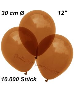 Luftballons Kristall, 30 cm, Braun, 10000 Stück