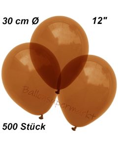 Luftballons Kristall, 30 cm, Braun, 500 Stück