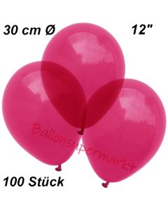 Luftballons Kristall, 30 cm, Burgund, 100 Stück