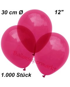 Luftballons Kristall, 30 cm, Burgund, 1000 Stück
