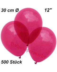 Luftballons Kristall, 30 cm, Burgund, 500 Stück