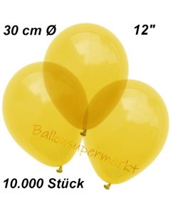 Luftballons Kristall, 30 cm, Gelb, 10000 Stück