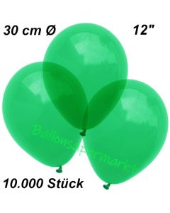 Luftballons Kristall, 30 cm, Grün, 10000 Stück