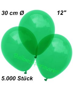 Luftballons Kristall, 30 cm, Grün, 5000 Stück
