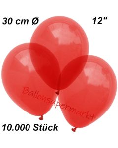 Luftballons Kristall, 30 cm, Rot, 10000 Stück