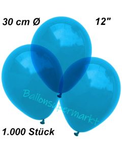Luftballons Kristall, 30 cm, Royalblau, 1000 Stück