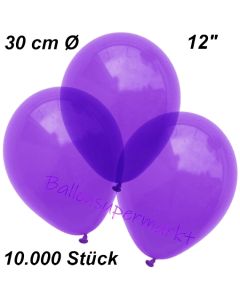 Luftballons Kristall, 30 cm, Violett, 10000 Stück