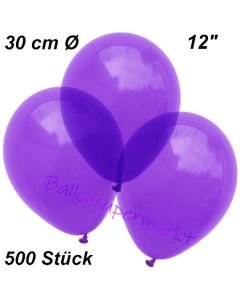 Luftballons Kristall, 30 cm, Violett, 500 Stück
