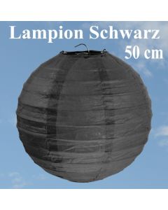 XL Lampion Schwarz, 50 cm