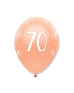 Luftballons Rosegold zum 70. Geburtstag