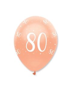 Luftballons Rosegold zum 80. Geburtstag