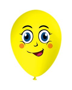Luftballon Gesicht, lächelnder Emoji, 1 Stück