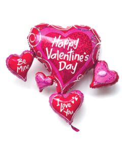 Love Cluster Luftballon aus Folie zum Valentinstag