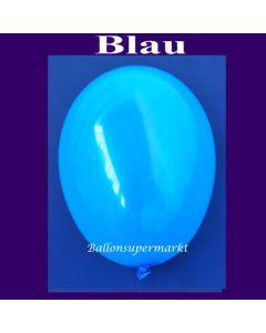 Luftballons 14-18 cm, kleine Rundballons aus Latex, Blau, 25 Stück