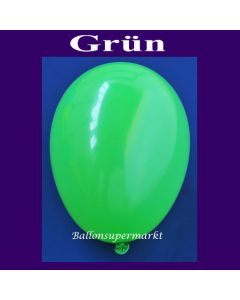 Luftballons 14-18 cm, kleine Rundballons aus Latex, Grün, 100 Stück