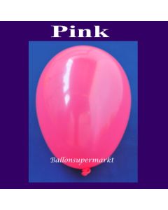 Luftballons 14-18 cm, kleine Rundballons aus Latex, Pink, 25 Stück