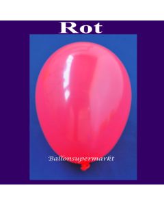 Luftballons 14-18 cm, kleine Rundballons aus Latex, Rot, 100 Stück