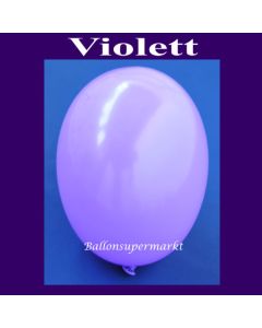 Luftballons 14-18 cm, kleine Rundballons aus Latex, Violett, 100 Stück