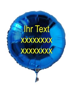 Luftballon aus Folie mit Text, Beschriftung, Spruch