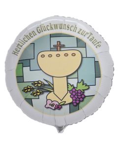 Luftballon mit Helium zur Taufe: Herzlichen Glückwünsch zur Taufe