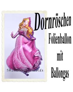 Dornröschen Luftballon mit Helium Ballongas