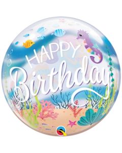 Luftballon aus PVC , Bubble Happy Birthday Meerjungfrauen Party inklusive Helium