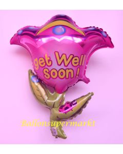 Get Well Soon! Luftballon mit Ballongas Helium. Ballongrüße: Gute Besserung