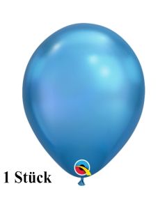 Qualatex Luftballon in Chrome Blue, 27,5 cm, 1 Stück