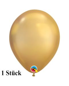 Qualatex Luftballon in Chrome Gold, 27,5 cm, 1 Stück