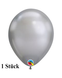 Qualatex Luftballon in Chrome Silver, 27,5 cm, 1 Stück