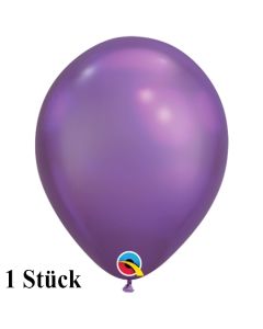 Qualatex Luftballon in Chrome Purple, 27,5 cm, 1 Stück