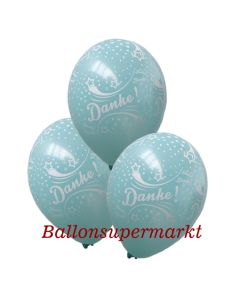 Motiv-Luftballons Danke, mintgrün