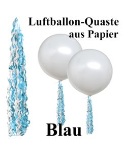 Ballonquaste aus Papier Blau