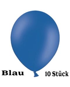 Luftballons 23 cm, Blau, 10 Stück