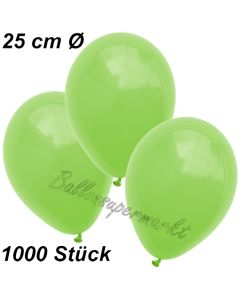 Luftballons 25 cm, Apfelgrün, 1000 Stück