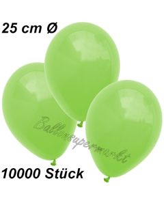 Luftballons 25 cm, Apfelgrün, 10000 Stück