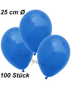 Luftballons 25 cm, Blau, 100 Stück