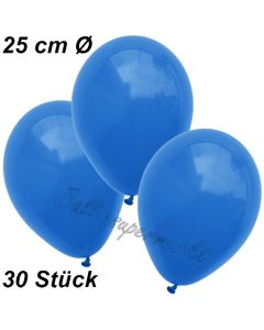 Luftballons 25 cm, Blau, 30 Stück