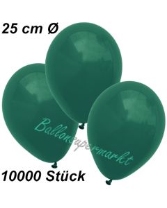 Luftballons 25 cm, Dunkelgrün, 10000 Stück 