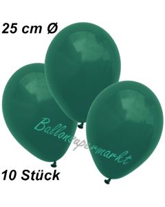 Luftballons 25 cm, Dunkelgrün, 30 Stück 