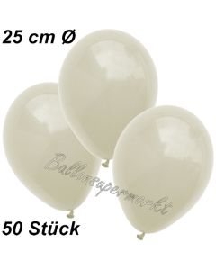 Luftballons 25 cm, Elfenbein, 50 Stück 