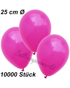 Luftballons 25 cm, Fuchsia, 10000 Stück