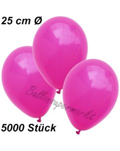 Luftballons 25 cm, Fuchsia, 5000 Stück 