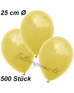 Luftballons 25 cm, Gelb, 500 Stück 