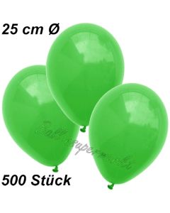 Luftballons 25 cm, Grün, 500 Stück 