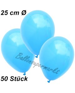 Luftballons 25 cm, Himmelblau, 50 Stück 