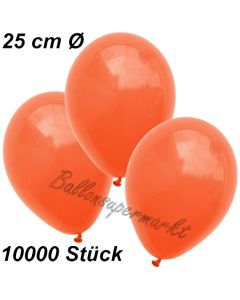 Luftballons 25 cm, Orange, 10000 Stück 