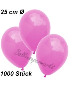 Luftballons 25 cm, Pink, 1000 Stück 